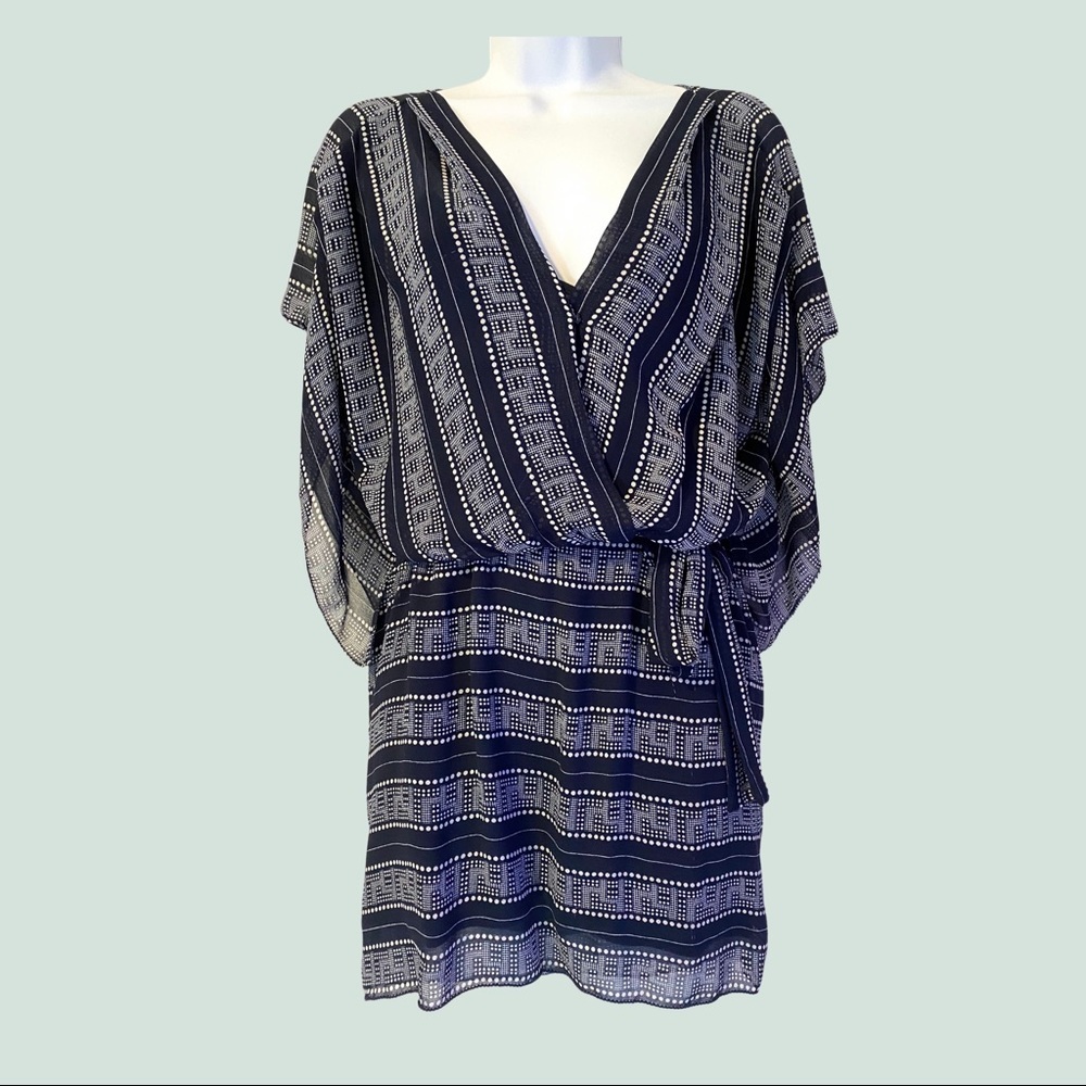 Tie Waist Kimono Mini Dress